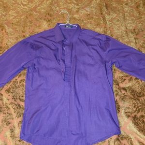 Purple mens button up shirt